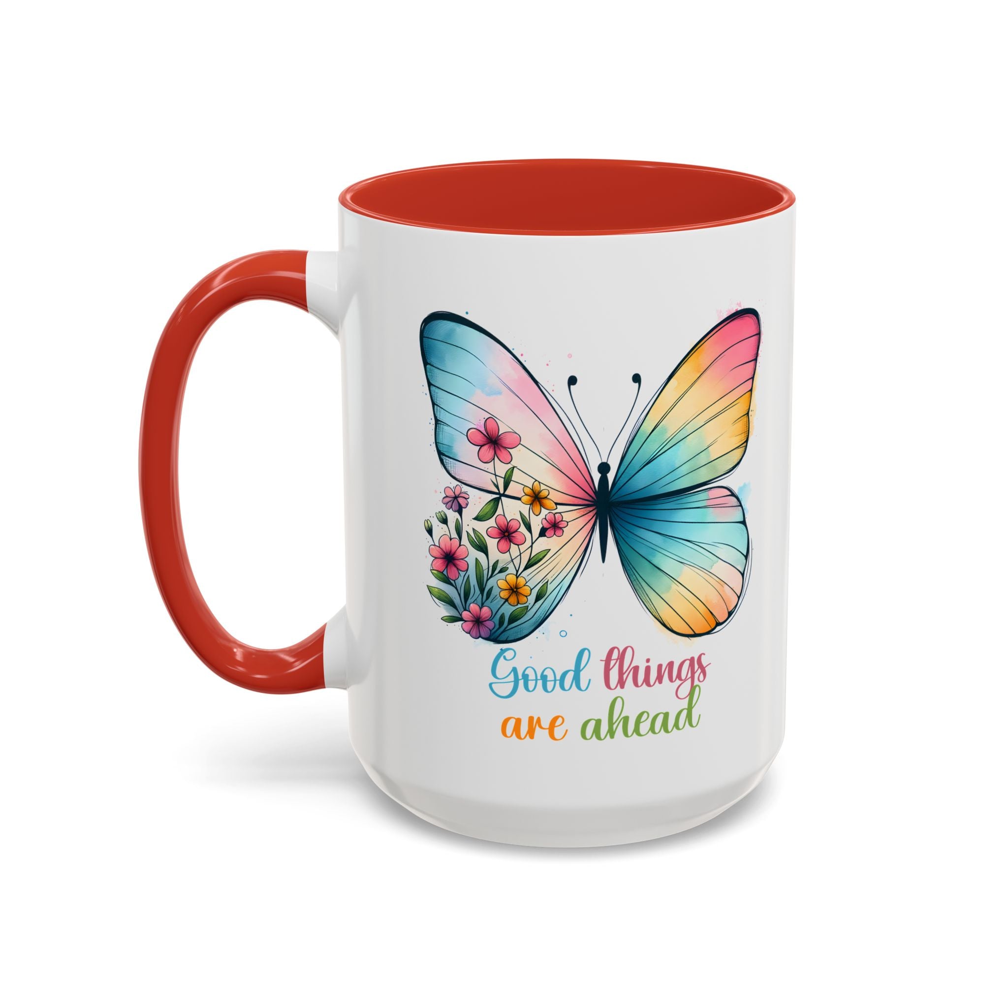 Inspirational Butterfly Coffee Mug positive vibe mental health