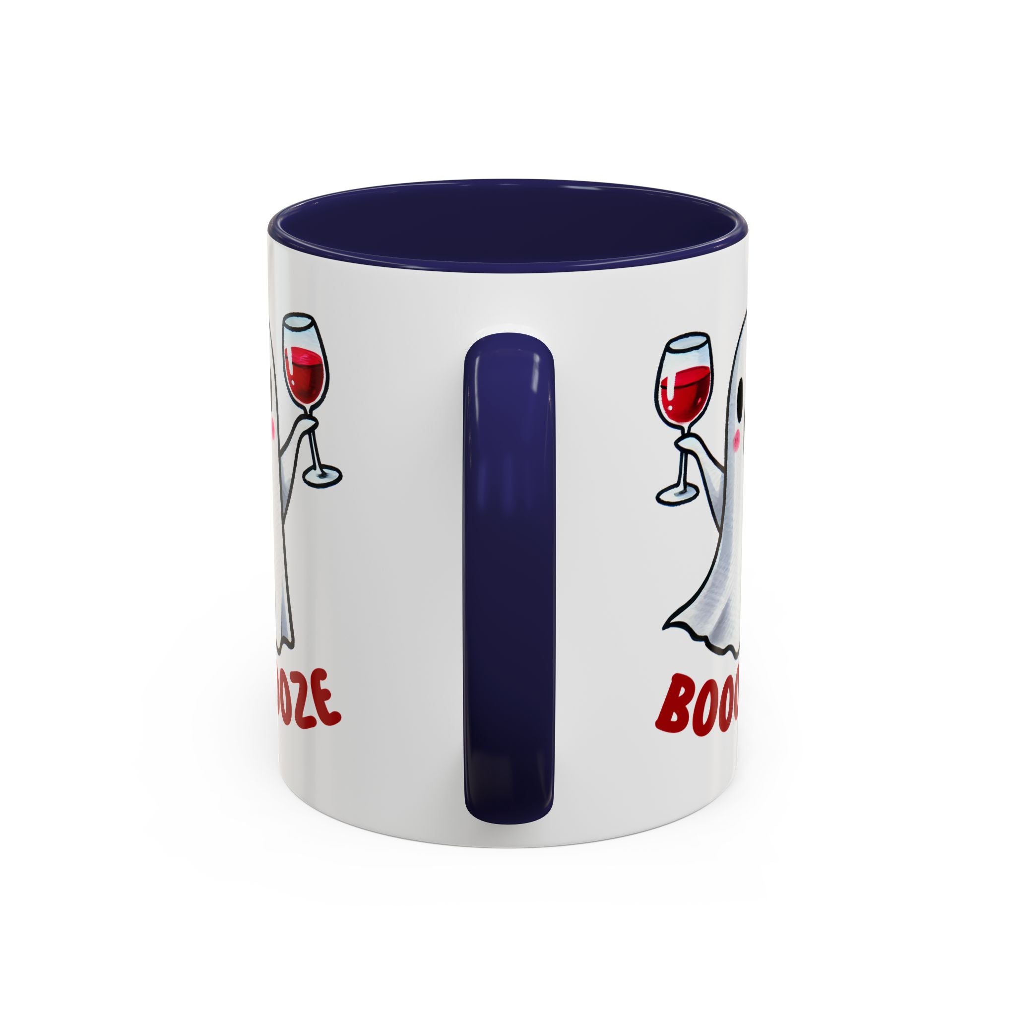 Boozy Ghost Accent Coffee Mug | Funny Halloween Tea Cup, Spooky Gift, Halloween Decor, Ghost Mug for Parties, Unique Drinkware
