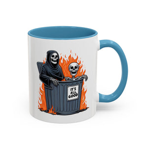 Funny Grim Reaper Coffee Mug - Perfect for Halloween, Gift for Friends, Quirky Kitchen Decor, Novelty Drinkware