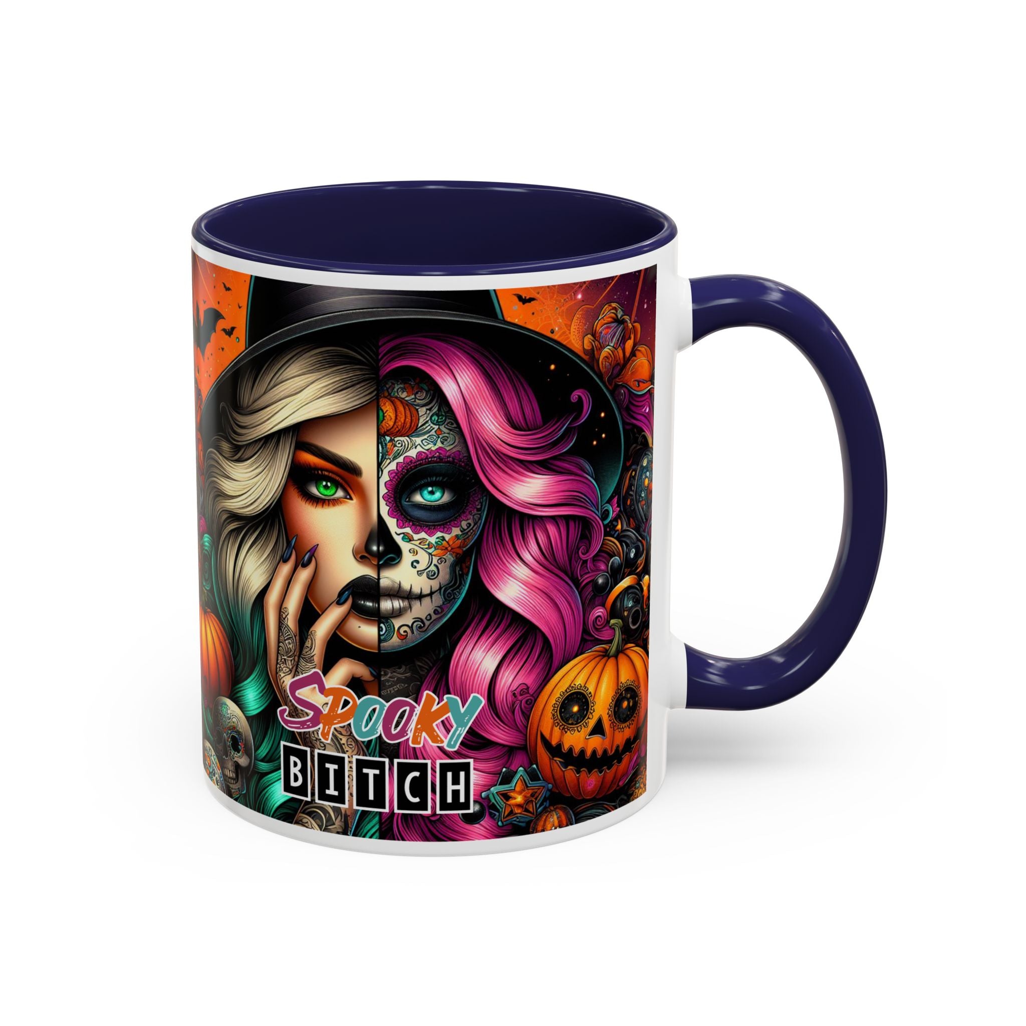Spooky Bitch Halloween Coffee Mug - 11oz & 15oz | Witchy Vibes for Gifting, Halloween Decor, Fun Coffee Lover Gift, Spooky Season Must-Have