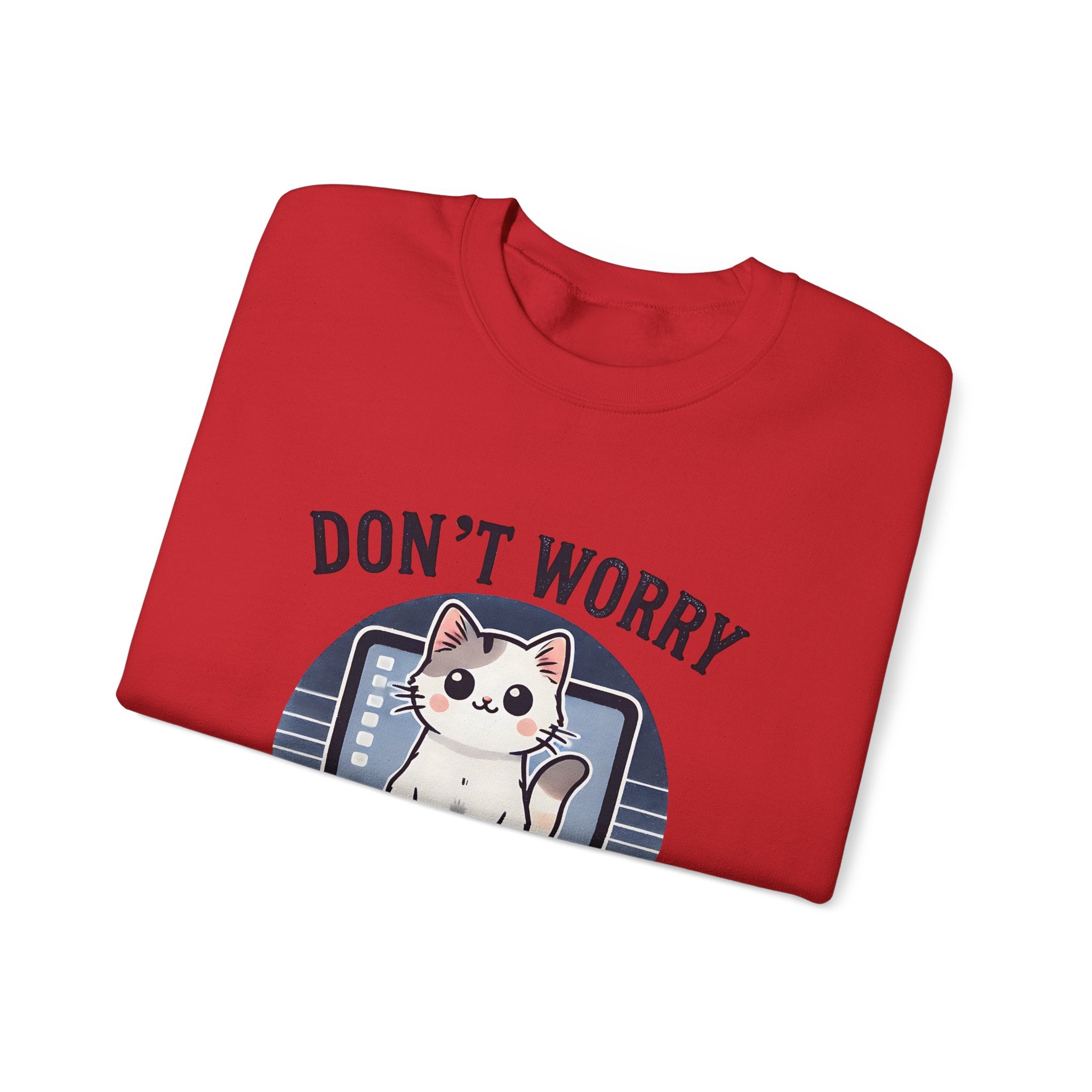 Tech Support Cat Crewneck Sweatshirt – Fun Gift for IT Lovers