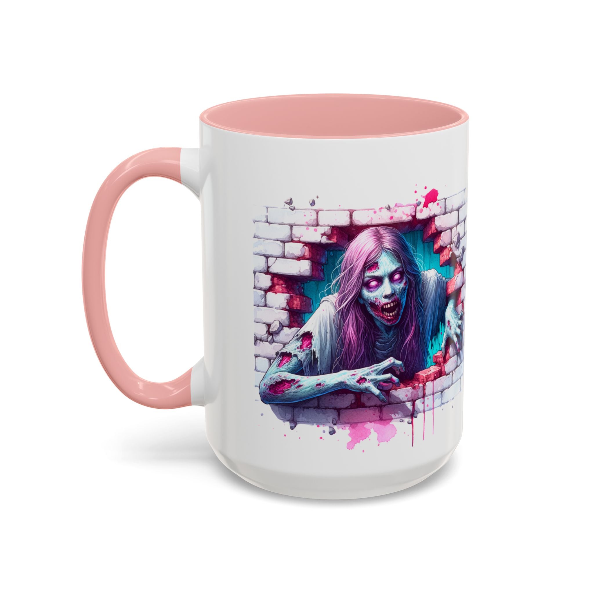 Spooky Zombie Accent Coffee Mug | Halloween Gift, Horror Decor, Unique Coffee Cup, Gothic Style, Zombie Art