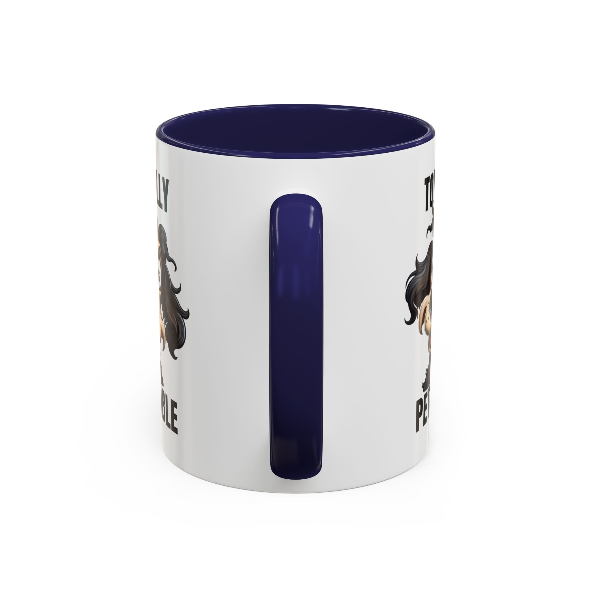 Totally Pettable Coffee Mug, Dog Lover Gift, Animal Print Mug, Funny Pet Mug, Customizable Coffee Cup, Gift for Pet Owners