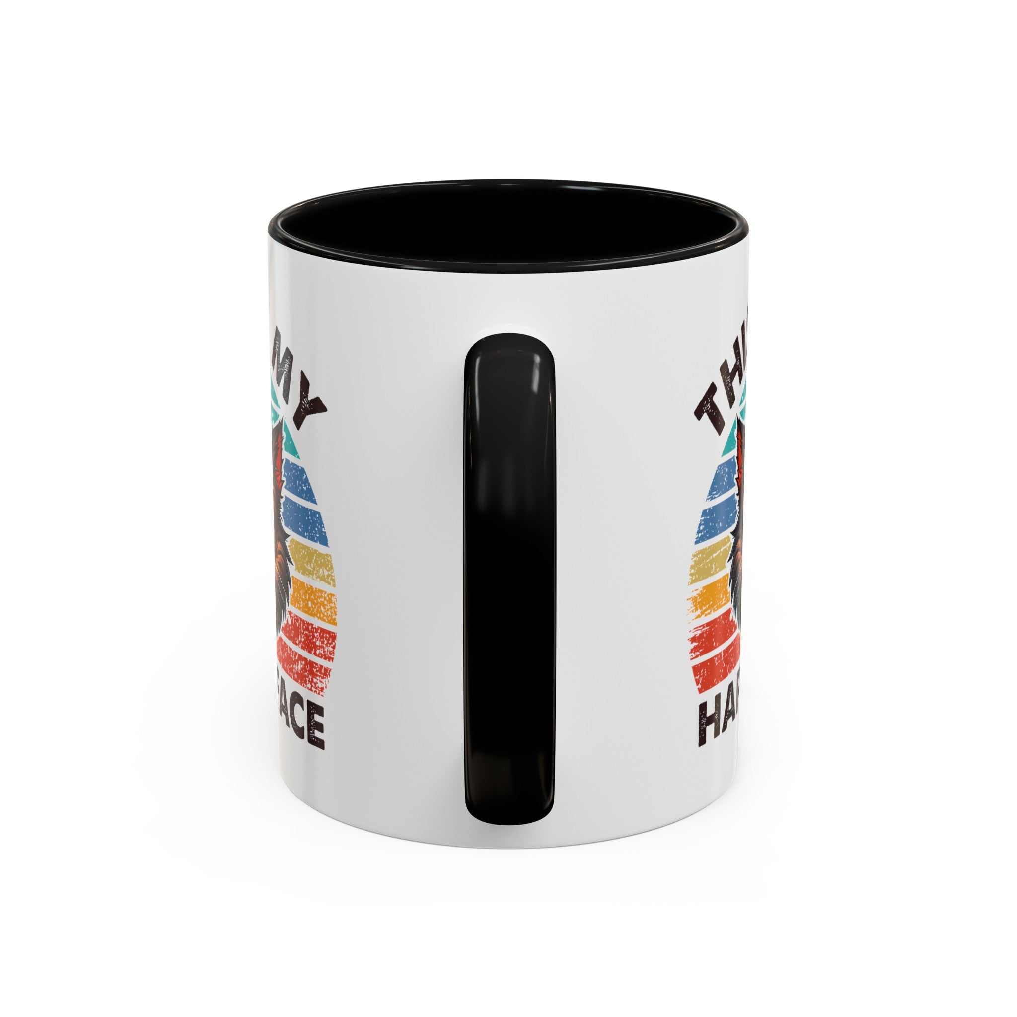grumpy cat this is my happy face Accent Coffee Mug (11, 15oz) by the x m world