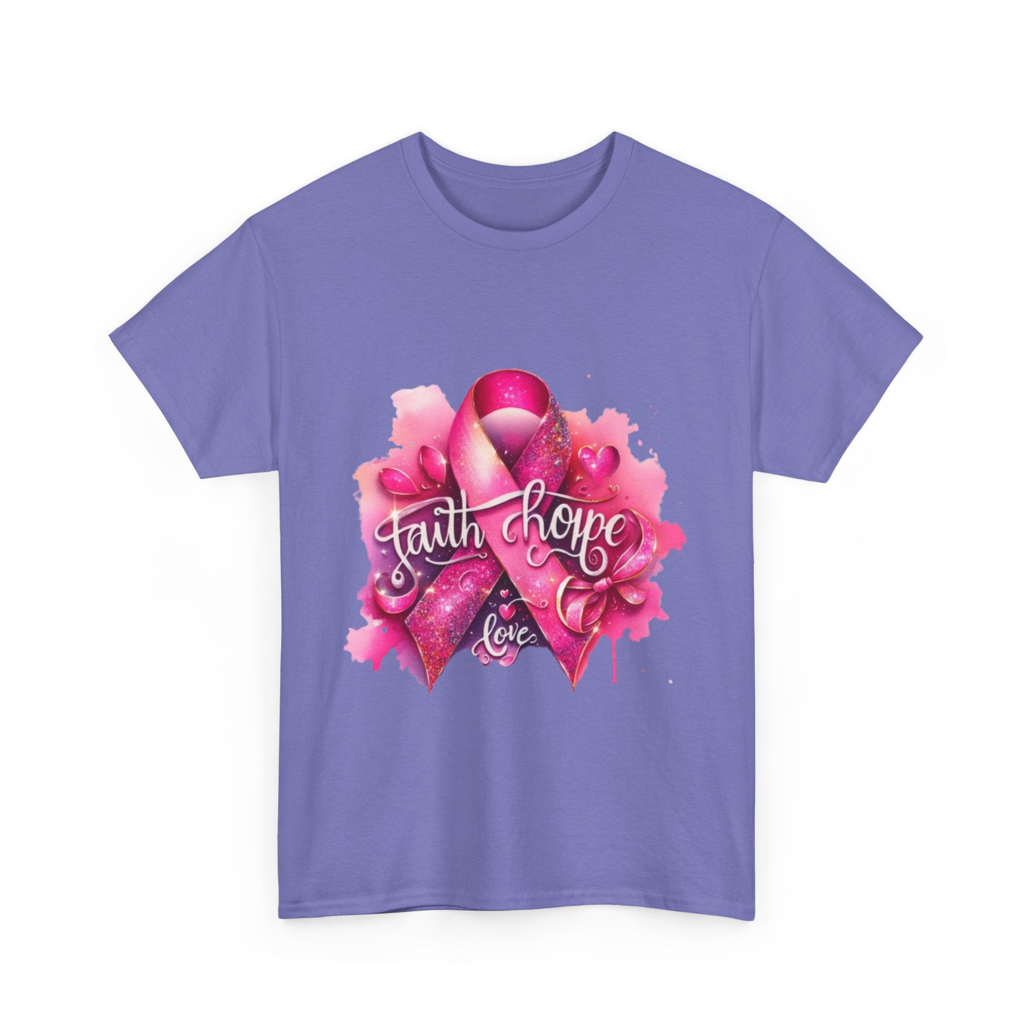 Breast Cancer Awareness Tee, Faith and Hope Message Shirt, Support Shirt, Gift for Survivors, Inspirational T-Shirt