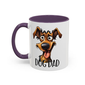 Dog Dad Accent Coffee Mug - Fun Gift for Dog Lovers, Pet Fathers, Father's Day, Birthday, Coffee Lovers