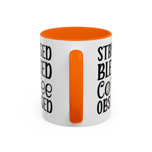 Stressed Blessed Coffee Obsessed Mug, Motivational Coffee Mug, Gift for Coffee Lovers, Funny Office Mug, Self-Care Gift Idea