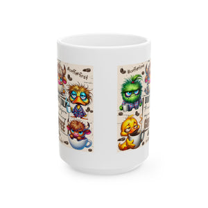funny sarcasm Coffee Mug, Cartoon Characters, Cute Animal Design, Gift for Coffee Lovers, Fun Kitchen Decor, #coffee