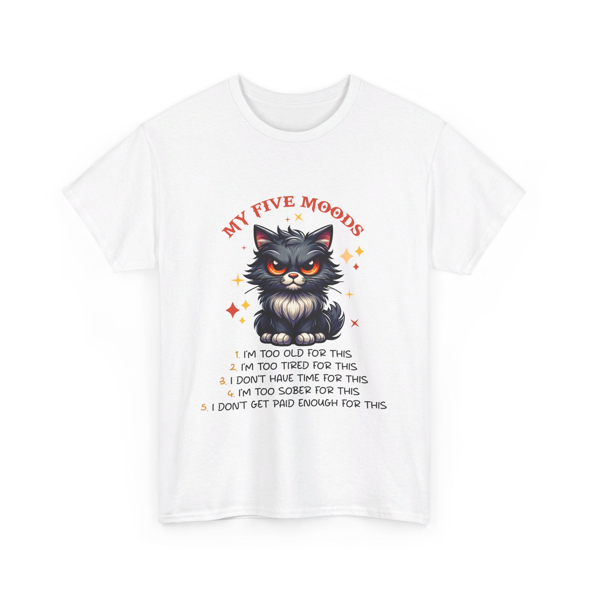 Grumpy cat five moods Unisex Heavy Cotton Tee by the x m world