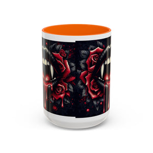 Gothic Vampire Rose Coffee Mug | Perfect for Halloween, Unique Gift, Dark Aesthetic, Gothic Decor, Horror Collectible