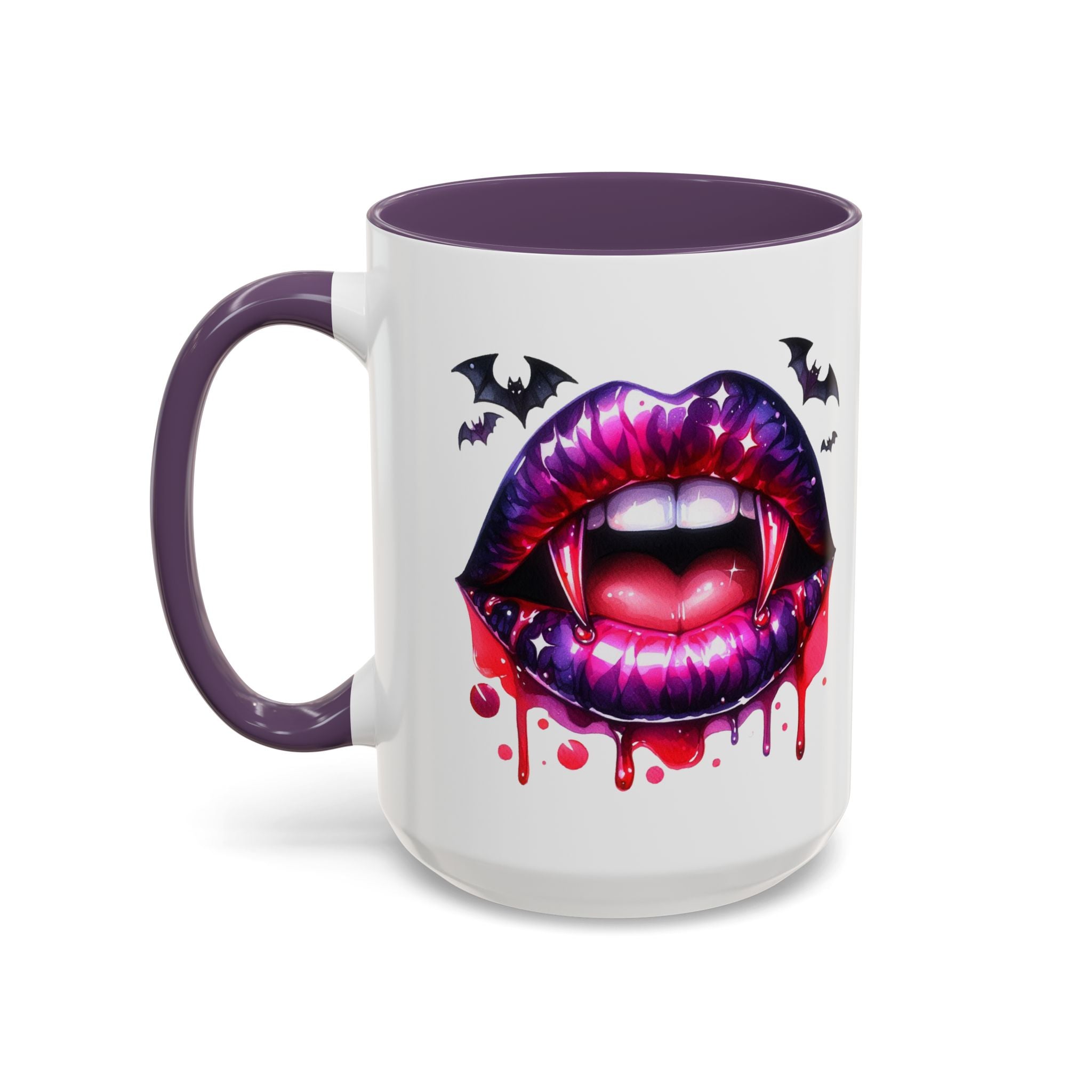 Gothic Vampire Coffee Mug, Halloween Mug, Dark Aesthetic, bats, Spooky Home Decor, Unique Coffee Cup