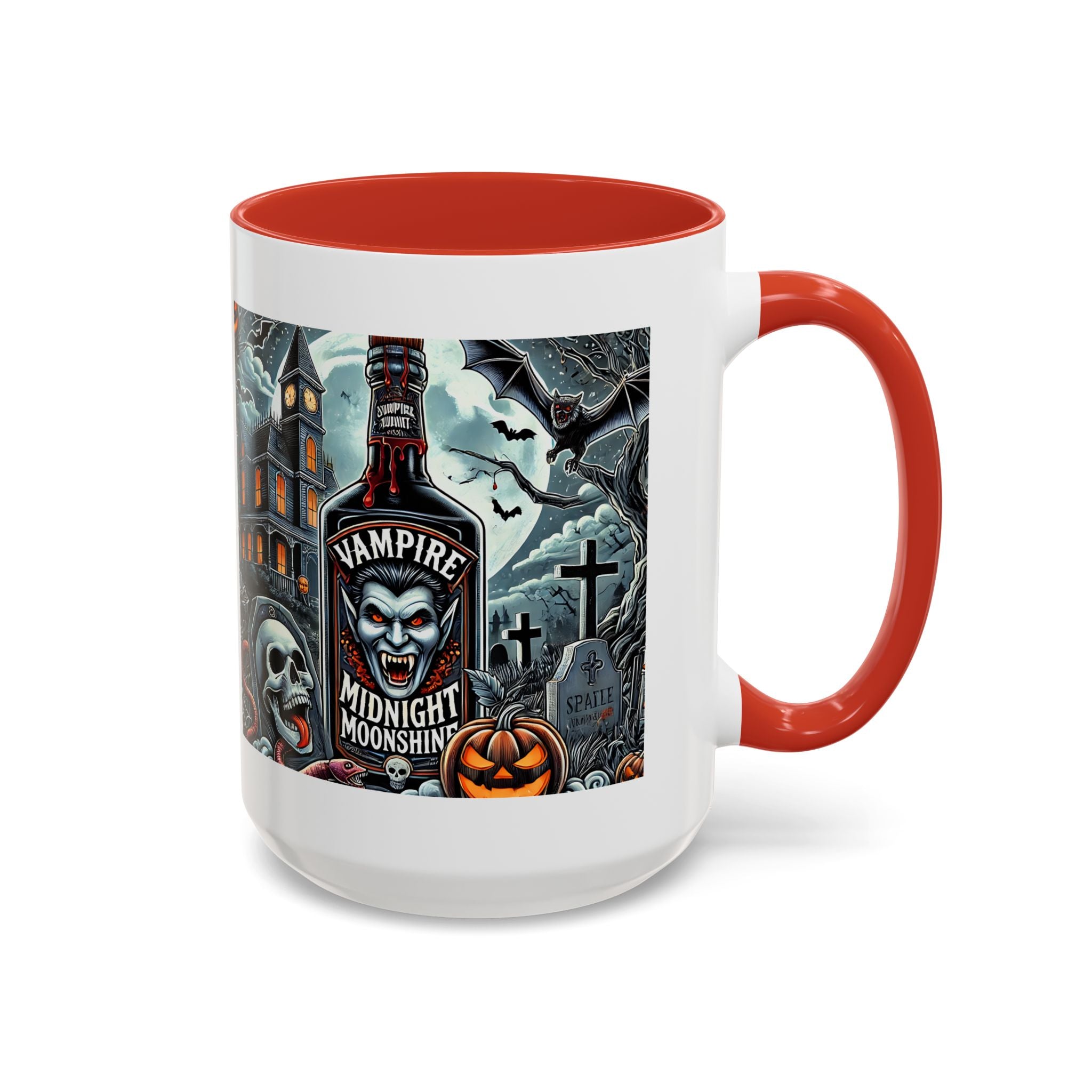 Gothic vampire Halloween Coffee Mug, Spooky Decor, Skull Design, Gift for Horror Lovers,  Party Essential, Unique Drinkware