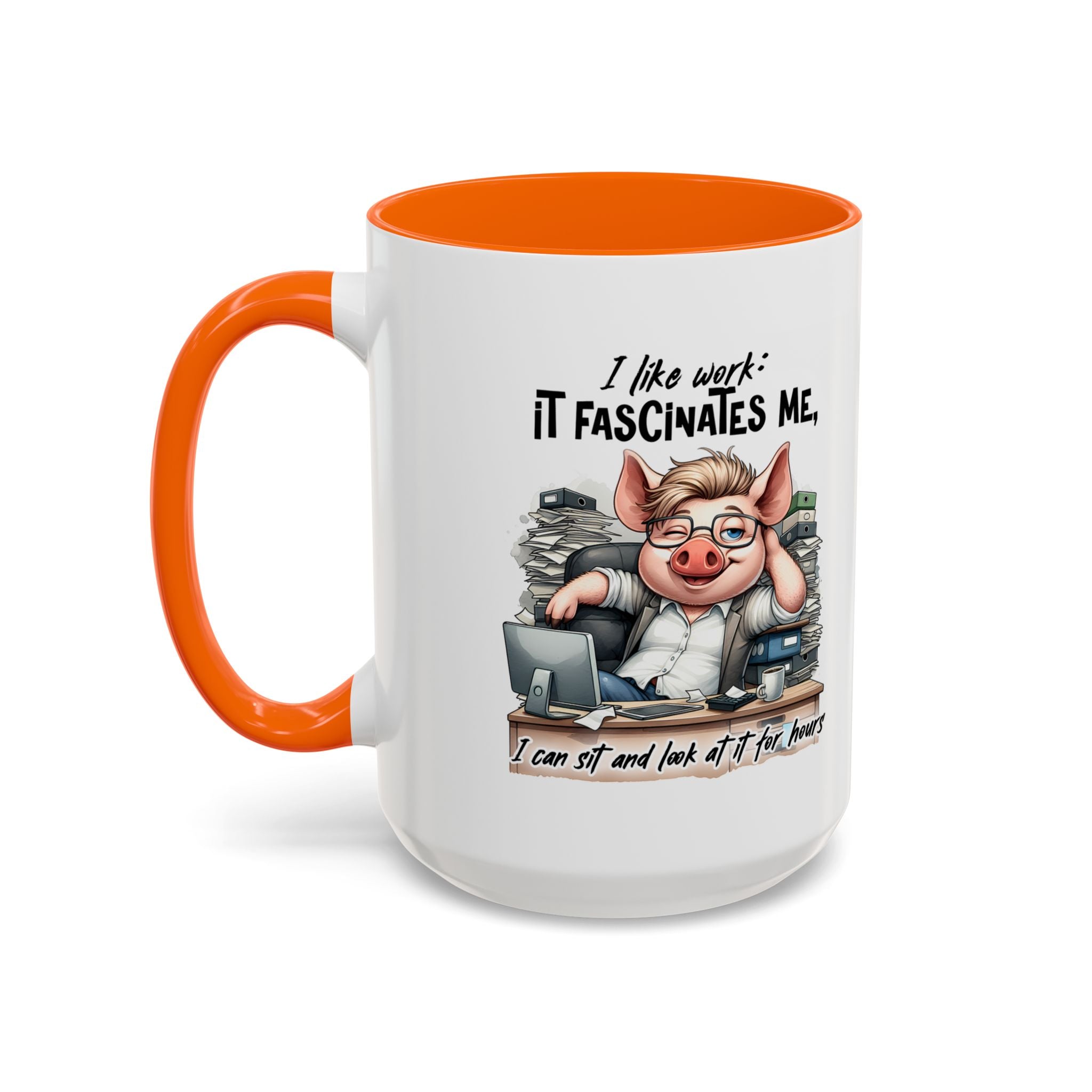 Whimsical Pig Coffee Mug, Funny Gift for Animal Lovers, Unique Office Mug, Cute Coffee Cup, Perfect for Birthdays, Holidays