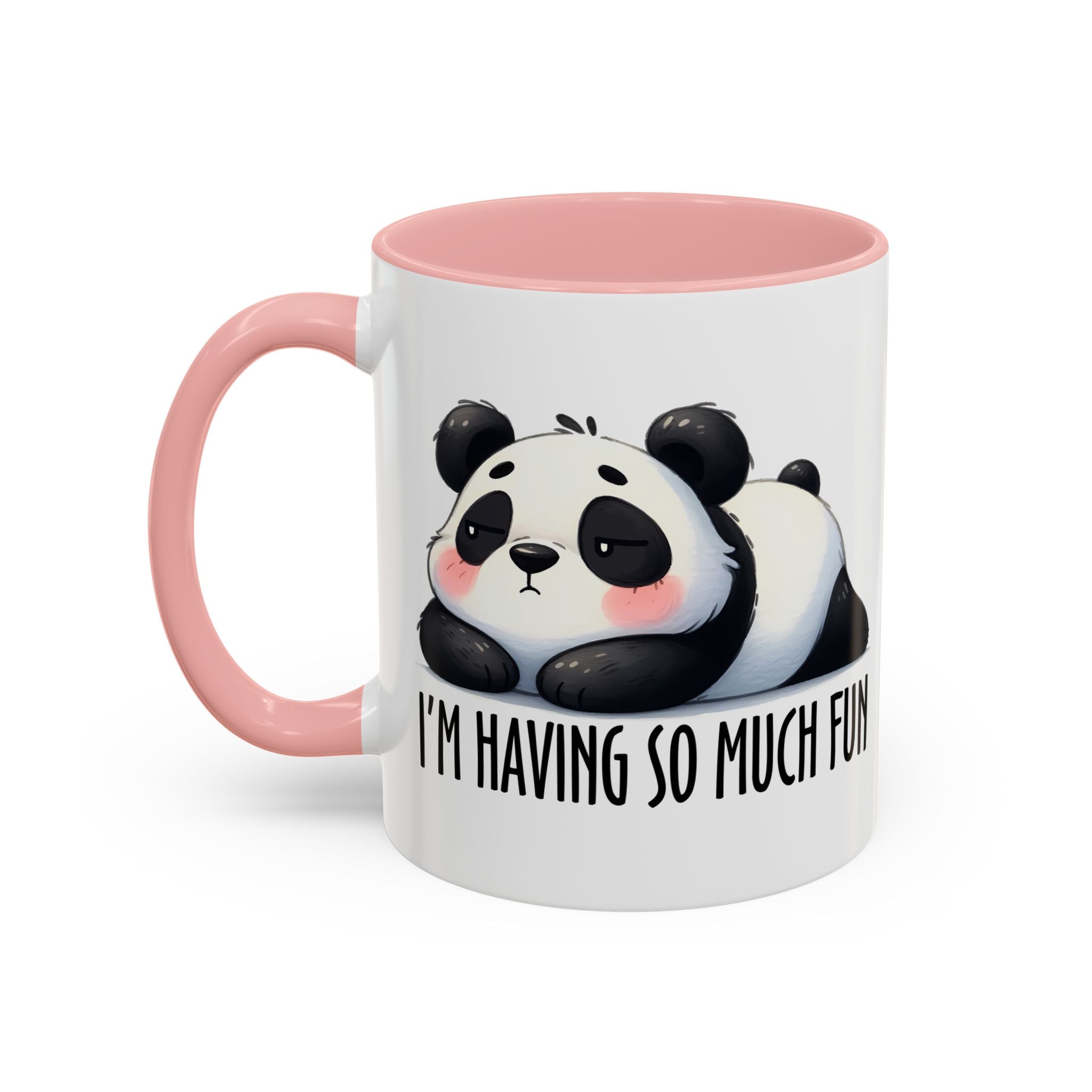 Cute Panda Coffee Mug – “I’m Having So Much Fun” Accent Mug (11/15 oz)