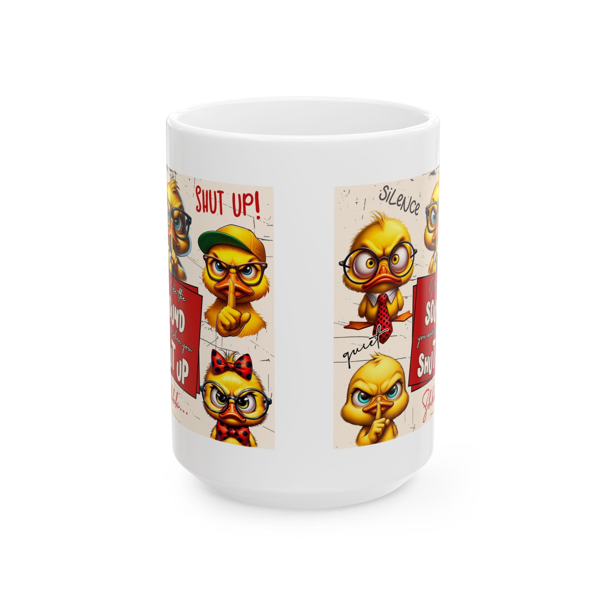 Funny coffee Mug - Shut Up Ducks, Quirky Coffee Cup, Gift for Bird Lovers, Humor Mug, sarcasm