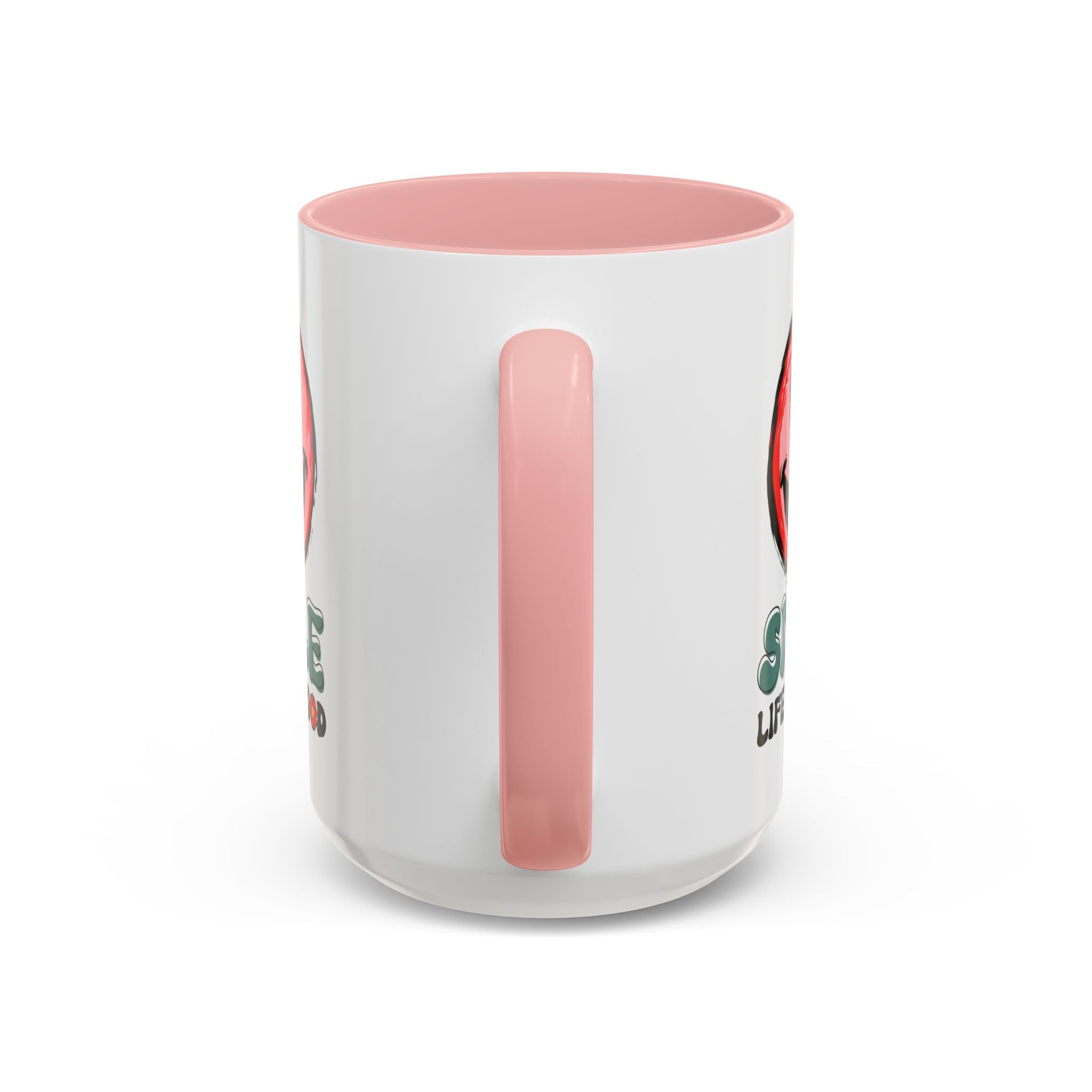 Smiley Face Accent Coffee Mug - "Smile, Life is Good" - 11oz & 15oz