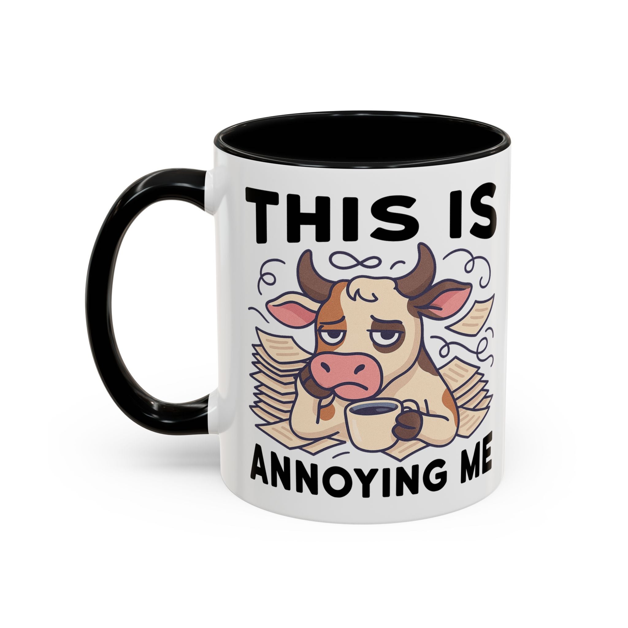 Coffee Mug — "This Is Annoying Me" Cow Funny Accent Mug (11/15 oz)