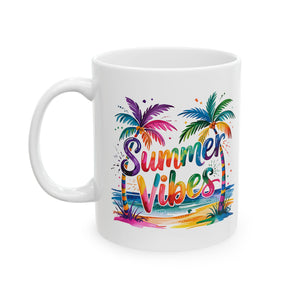 coffee Mug - Summer Vacation Vibes Ceramic Mug (11oz, 15oz)