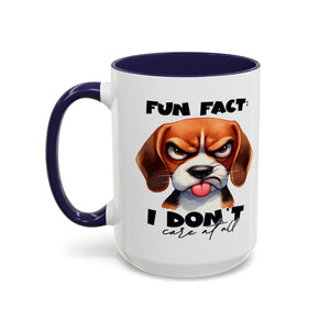 Funny Dog Accent Coffee Mug - Beagle Lover Gift, Pet Owner Present, Unique Animal Mug, Quirky Home Decor, Fun Fact Design