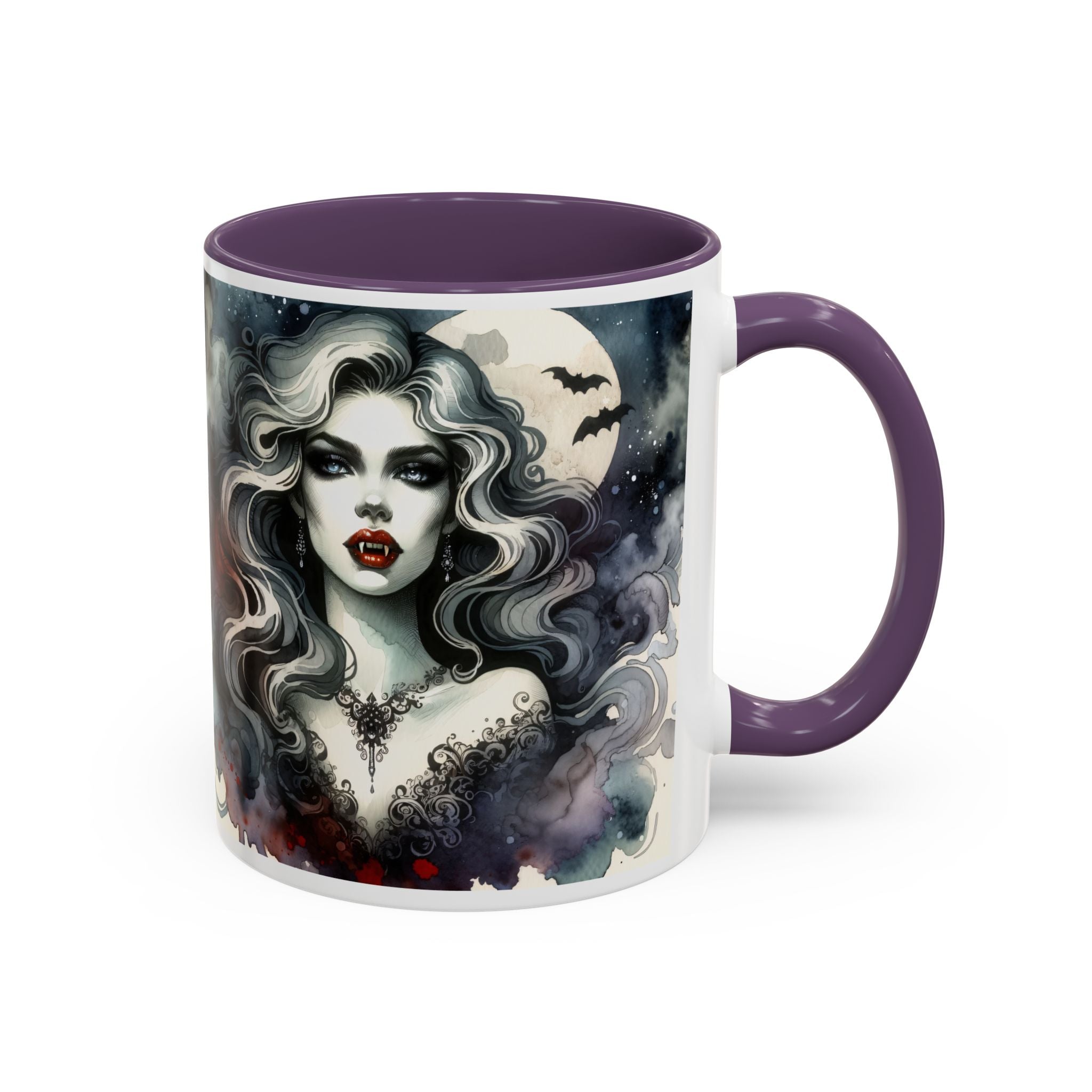 Gothic vampire Elegance Coffee Mug,  Halloween Decor, Dark Art Mug, Spooky Homeware