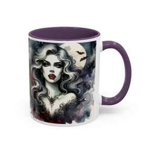 Gothic vampire Elegance Coffee Mug,  Halloween Decor, Dark Art Mug, Spooky Homeware