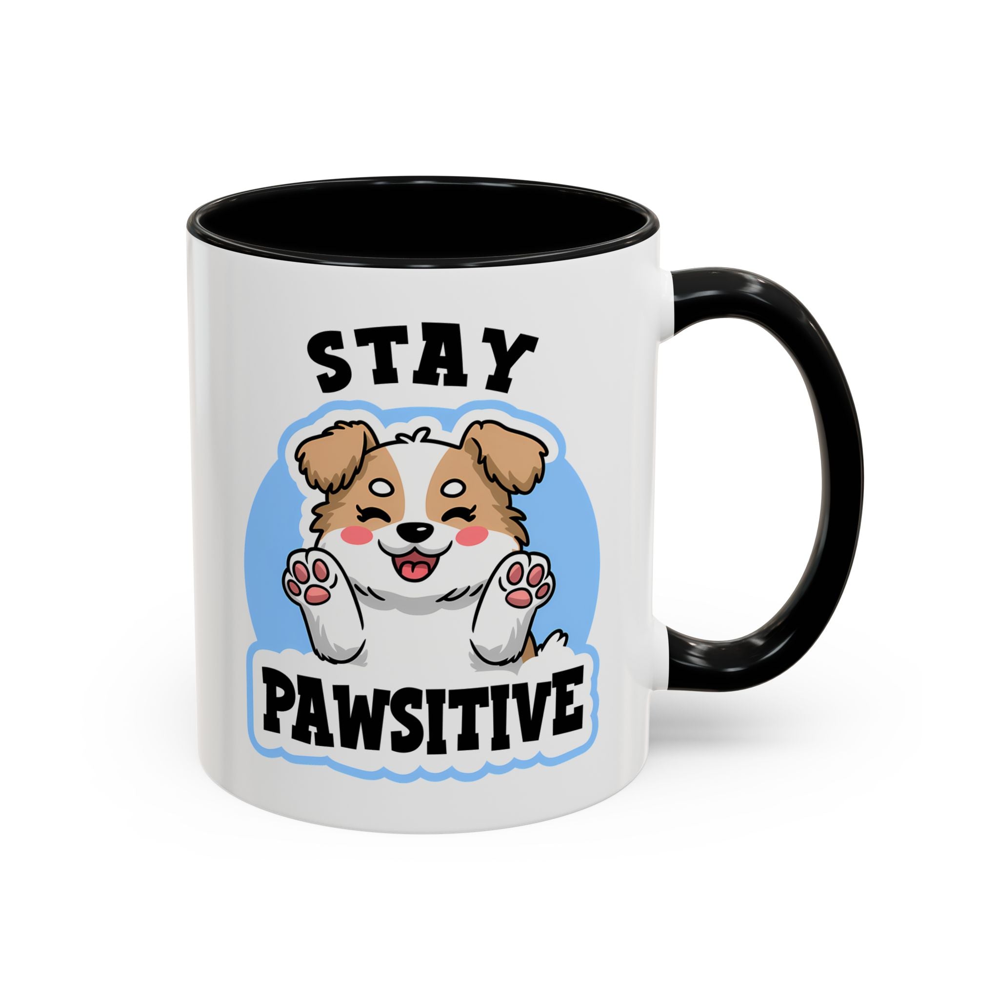 Cute Stay Pawsitive Coffee Mug - Perfect Gift for Dog Lovers mental health