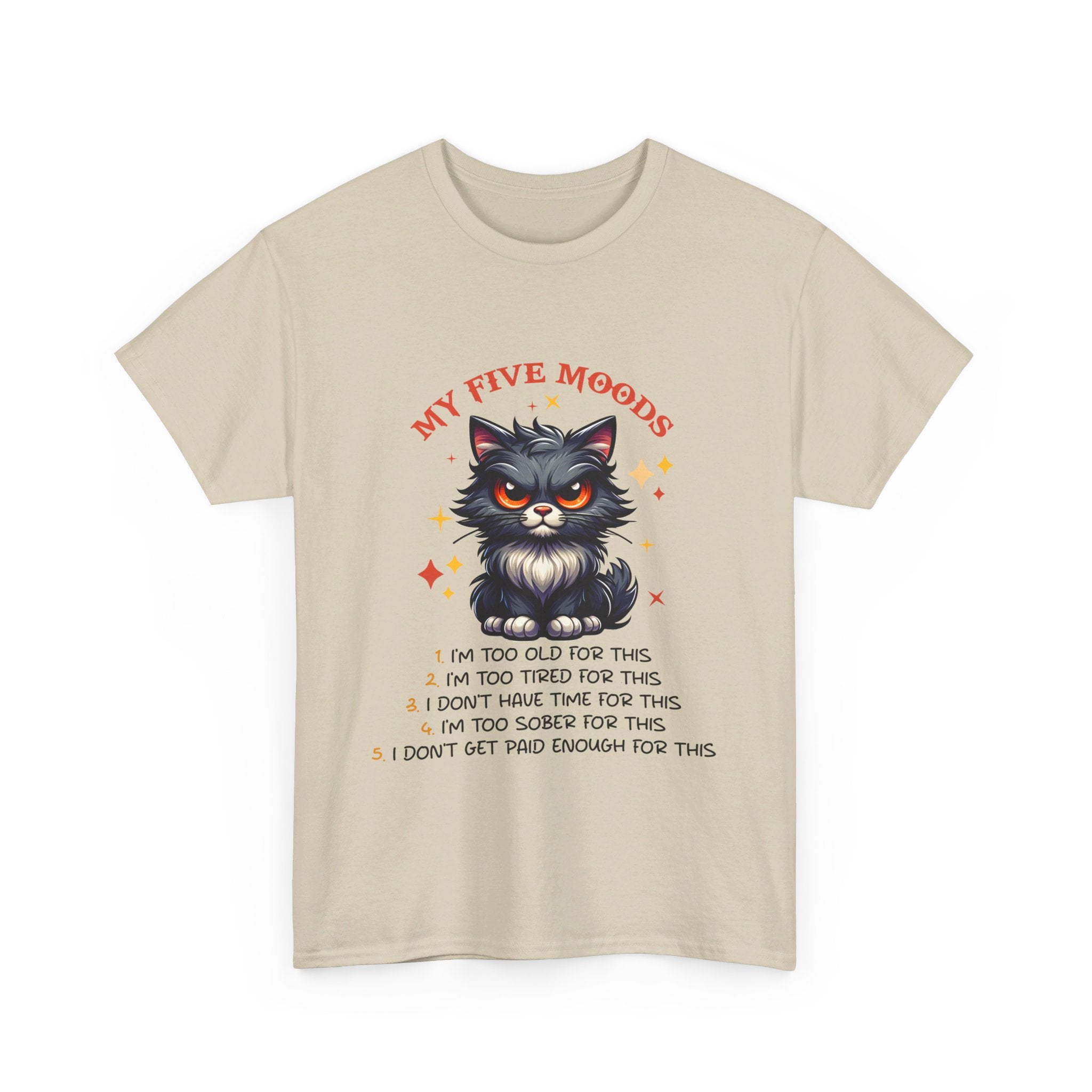 Grumpy cat five moods Unisex Heavy Cotton Tee by the x m world