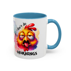 Funny Morning Coffee Mug, Humor Mug, Gift for Coffee Lovers, Sleepy Chicken Mug, Cute Drinkware, Holiday Present