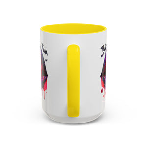 Gothic Vampire Coffee Mug, Halloween Mug, Dark Aesthetic, bats, Spooky Home Decor, Unique Coffee Cup