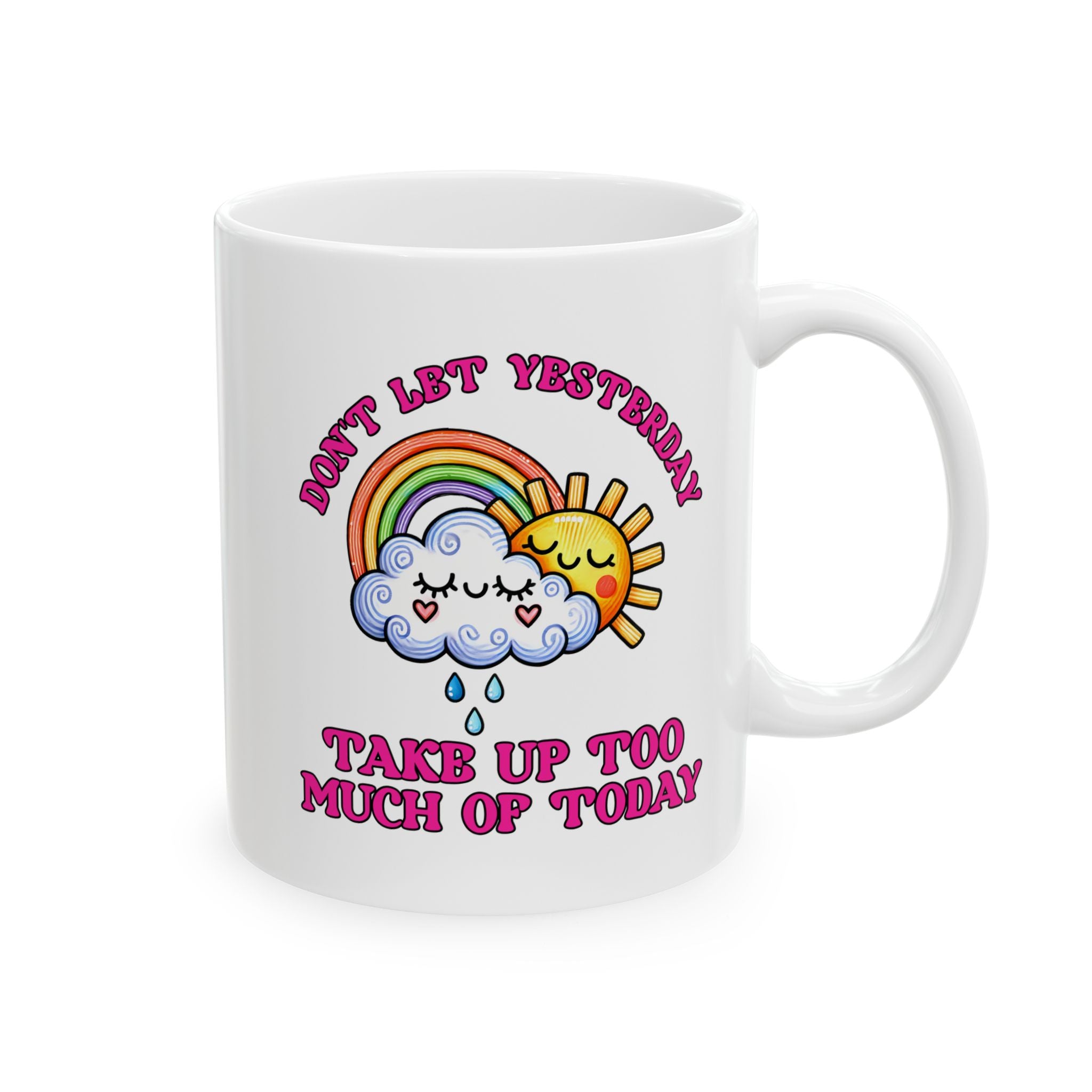 Cheerful Motivational coffee Mug - 11oz & 15oz, Inspirational Drinkware for Daily Motivation, Gift for Students, Sunshine Design