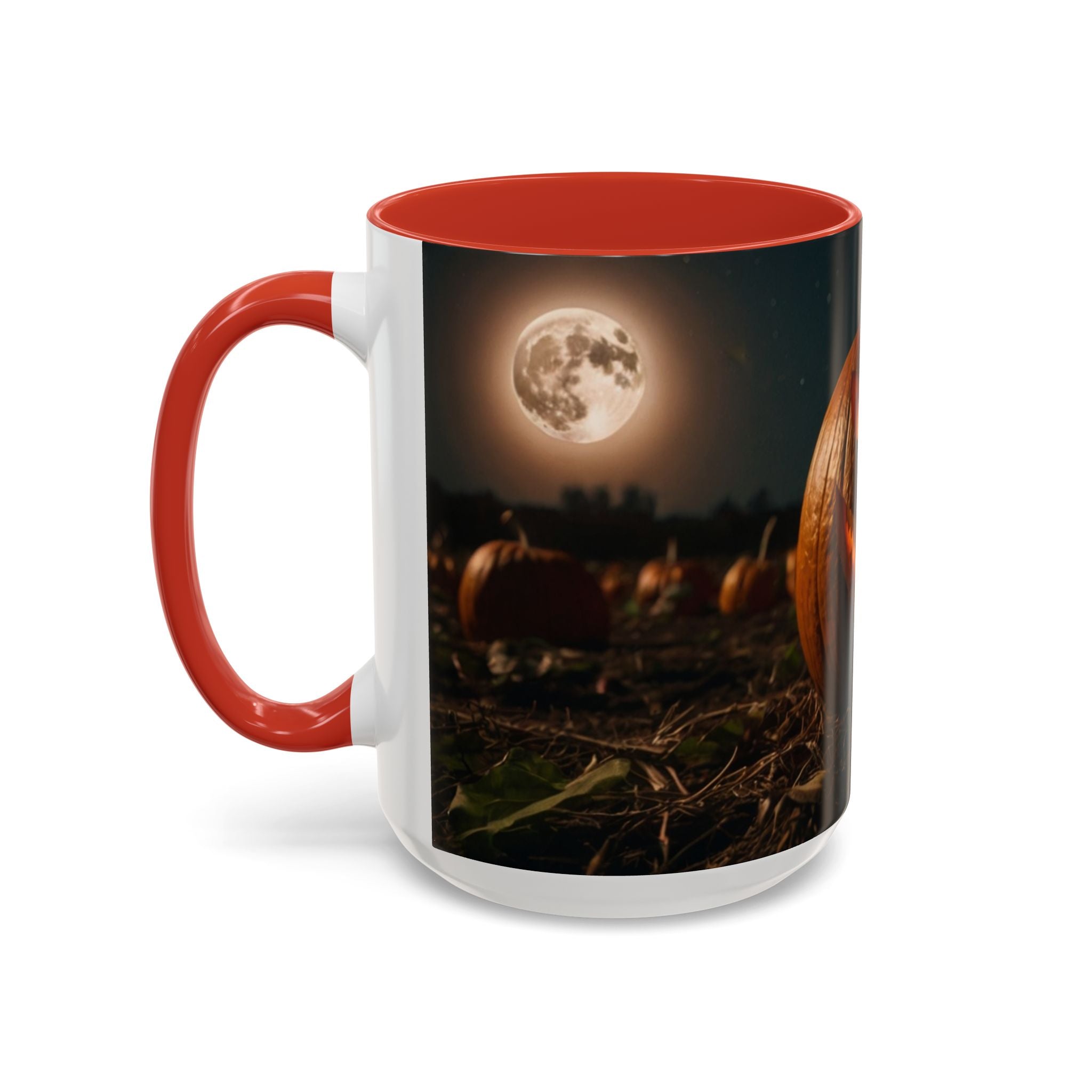 Halloween Pumpkin Accent Coffee Mug - Spooky Design for Fall Celebrations horror full moon