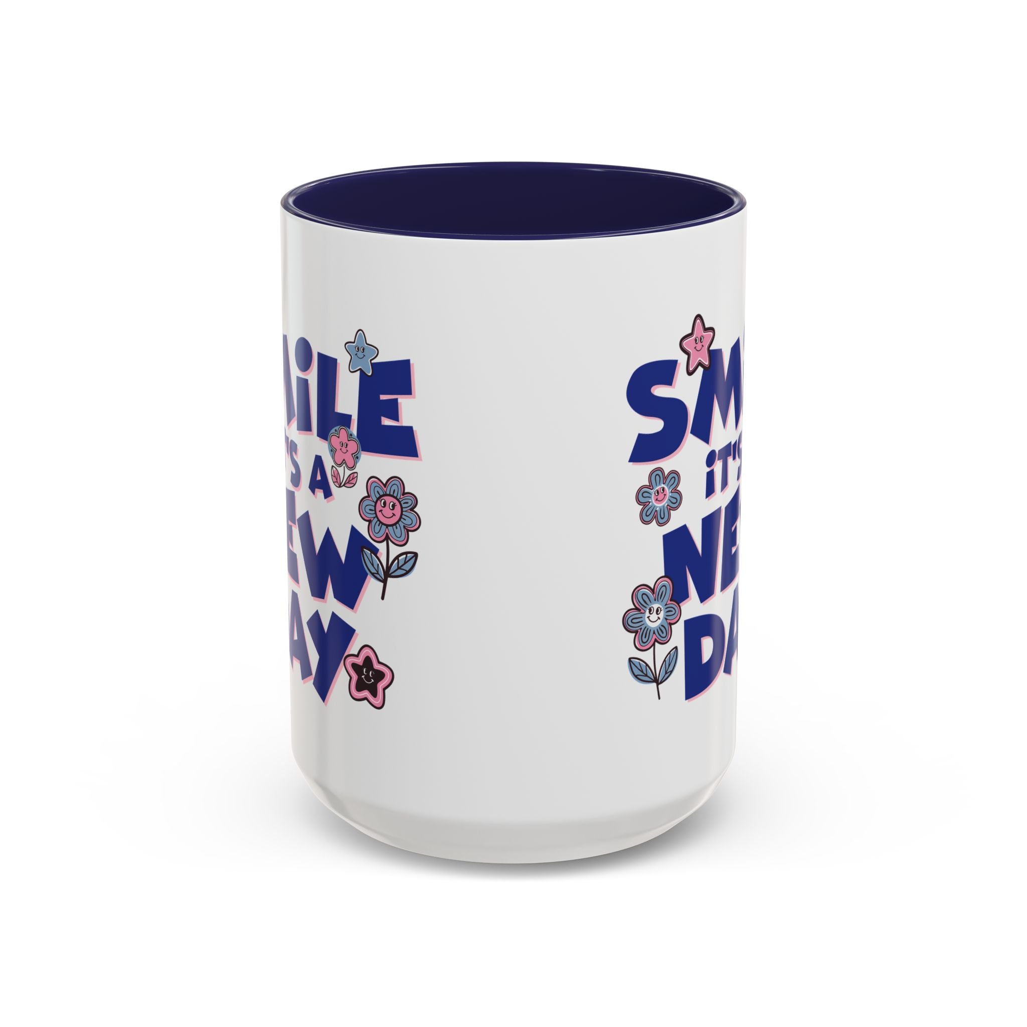 Inspirational Flower Design Coffee Mug - "Smile It's a New Day" - Perfect Gift for Coffee Lovers