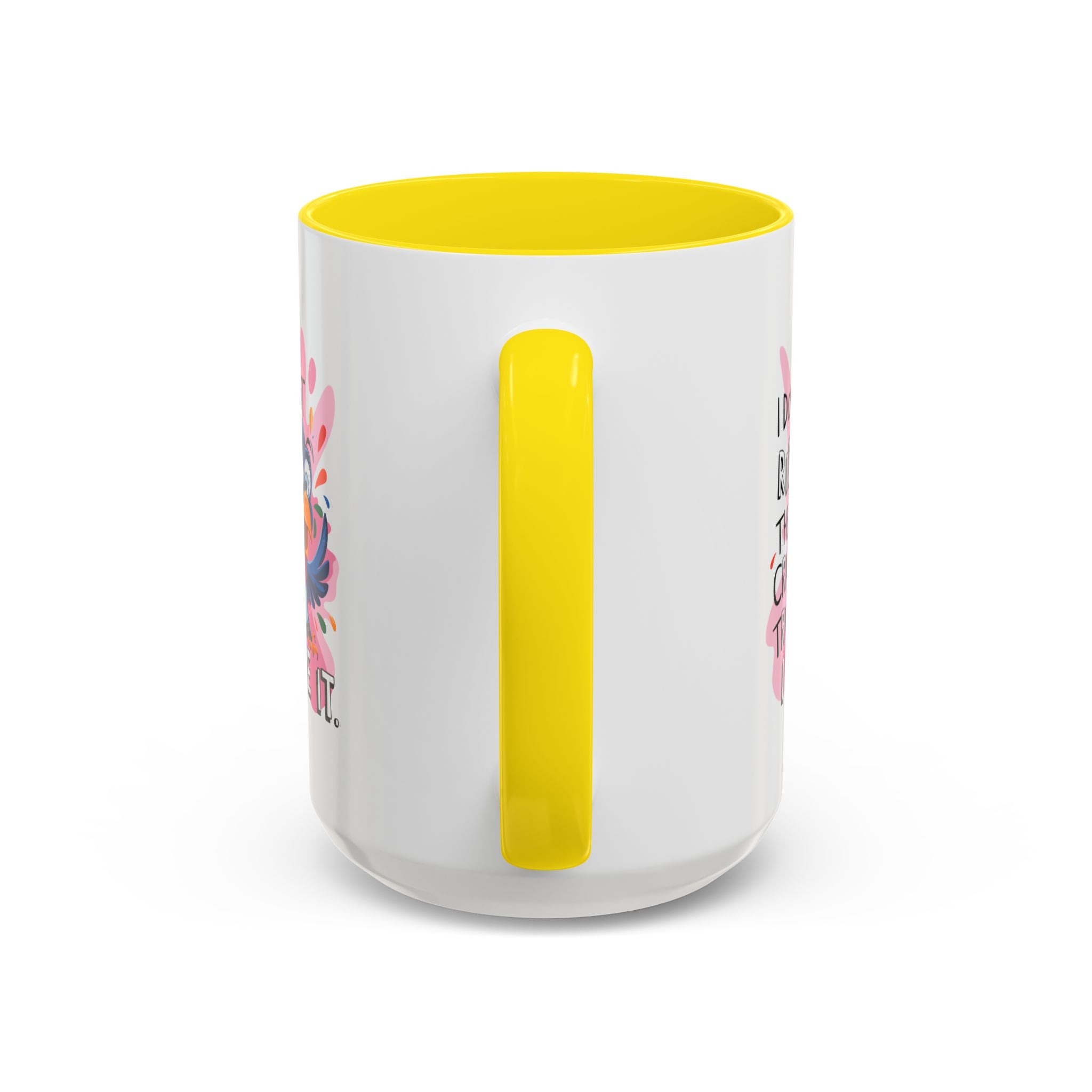 Funny attitude Travel Mug - "I Don't Just Ride the Crazy Train, I Drive It" - Colorful Bird Design