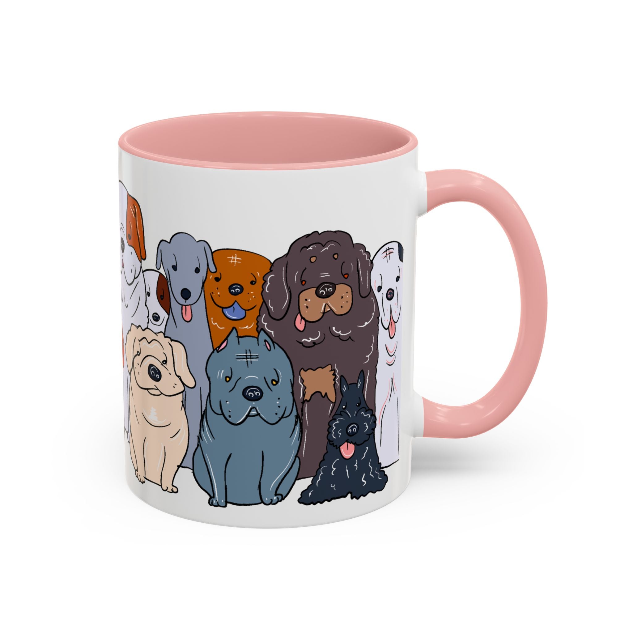 Cute Dog Breed Accent Coffee Mug, Pet Lover Gift, Canine Mug, Gifts for Dog Owners, Puppy Lover Mug