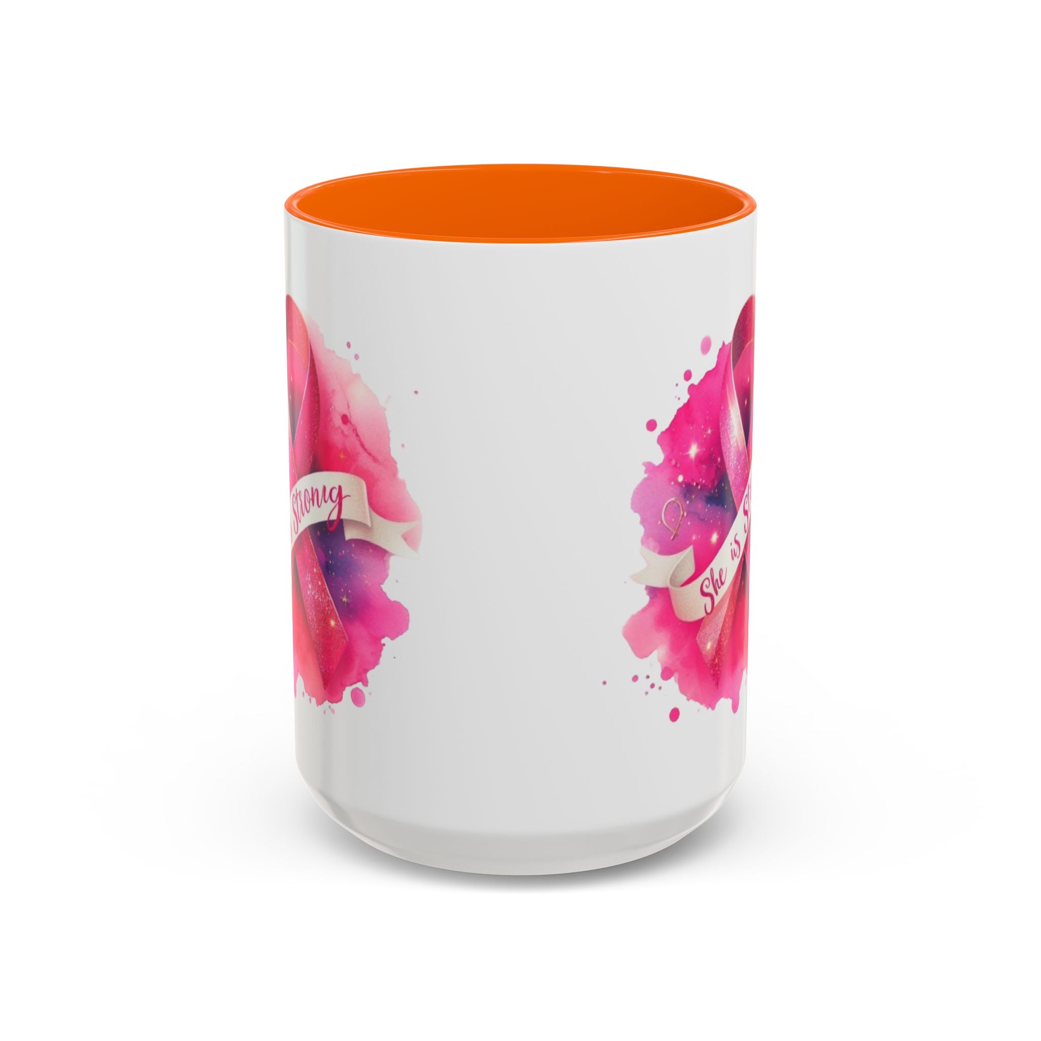Empowering Pink Ribbon Coffee Mug | She is Strong | Gift for Cancer Awareness, Inspirational Drinkware, Office Mug, Motivational [...]