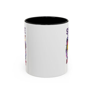 Smile Stay Accent Coffee Mug - Vibrant Floral Design for Positive Vibes