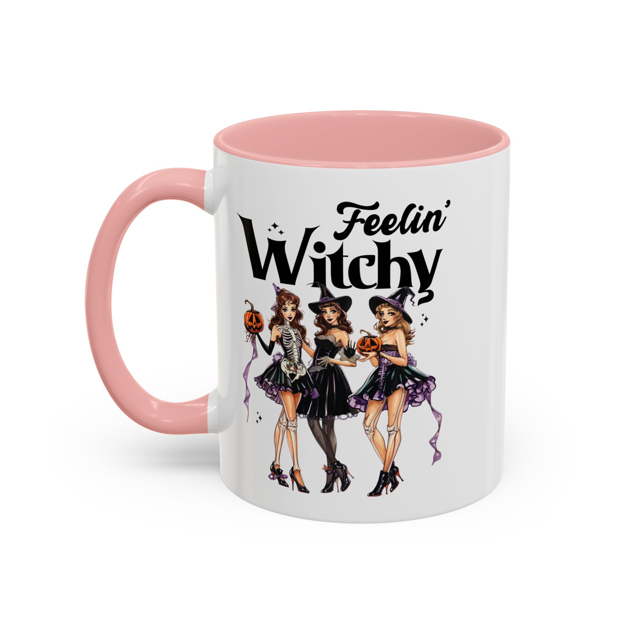 Witchy Accent Coffee Mug - Spooky Halloween Mug, Witchy Decor, Gift for Her, Fall Coffee Cup, Party Mug
