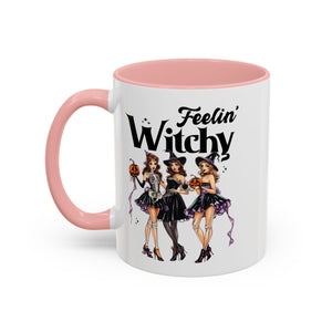 Witchy Accent Coffee Mug - Spooky Halloween Mug, Witchy Decor, Gift for Her, Fall Coffee Cup, Party Mug
