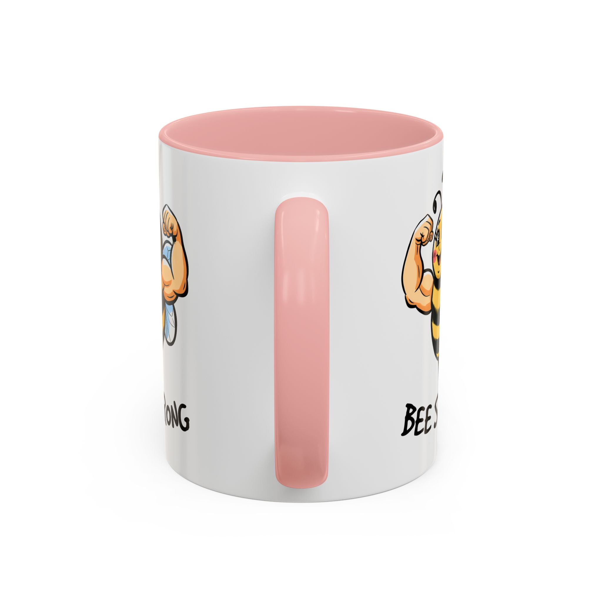Bee Strong Accent Coffee Mug - Motivational Mug for Strength and mental health