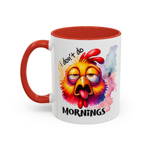 Funny Morning Coffee Mug, Humor Mug, Gift for Coffee Lovers, Sleepy Chicken Mug, Cute Drinkware, Holiday Present