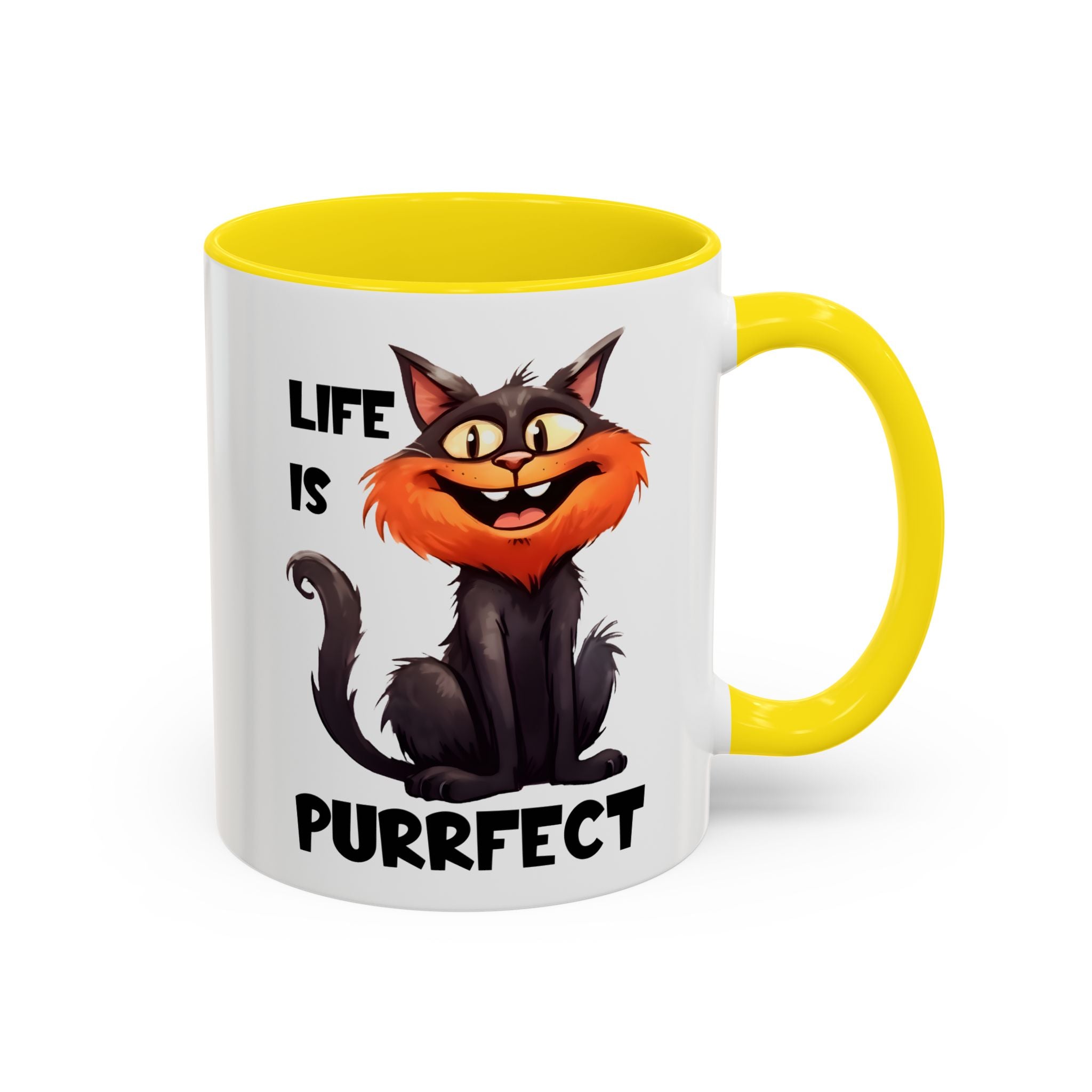 Purrfect Cat Accent Coffee Mug, Cat Lover Gift, Funny Drinkware, Cute Kitchen Accessory, Pet Owner Mug, Unique Gift Idea