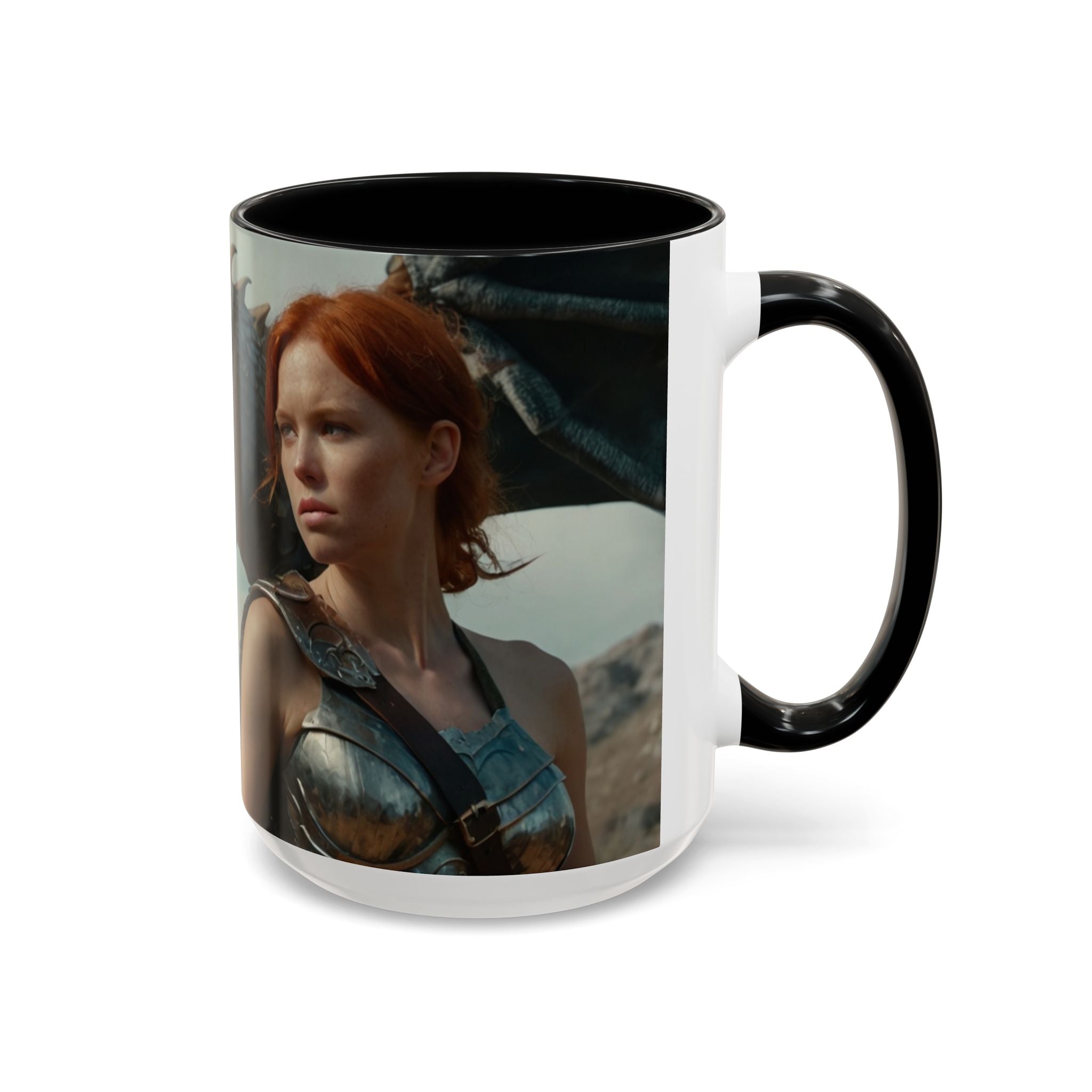 Dragon warrior Fantasy-Themed Accent Coffee Mug gothic