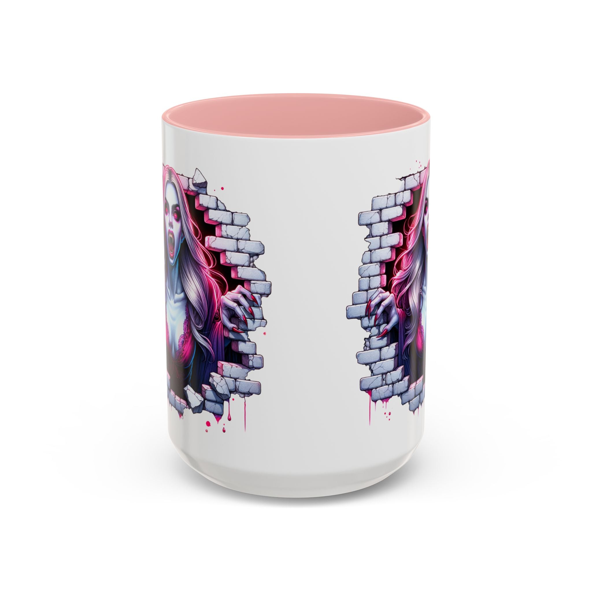 Vampire Wall Art Coffee Mug - Gothic,  Perfect Gift for Halloween, Unique Art Mug, Monster Mug, Fantasy Drinkware