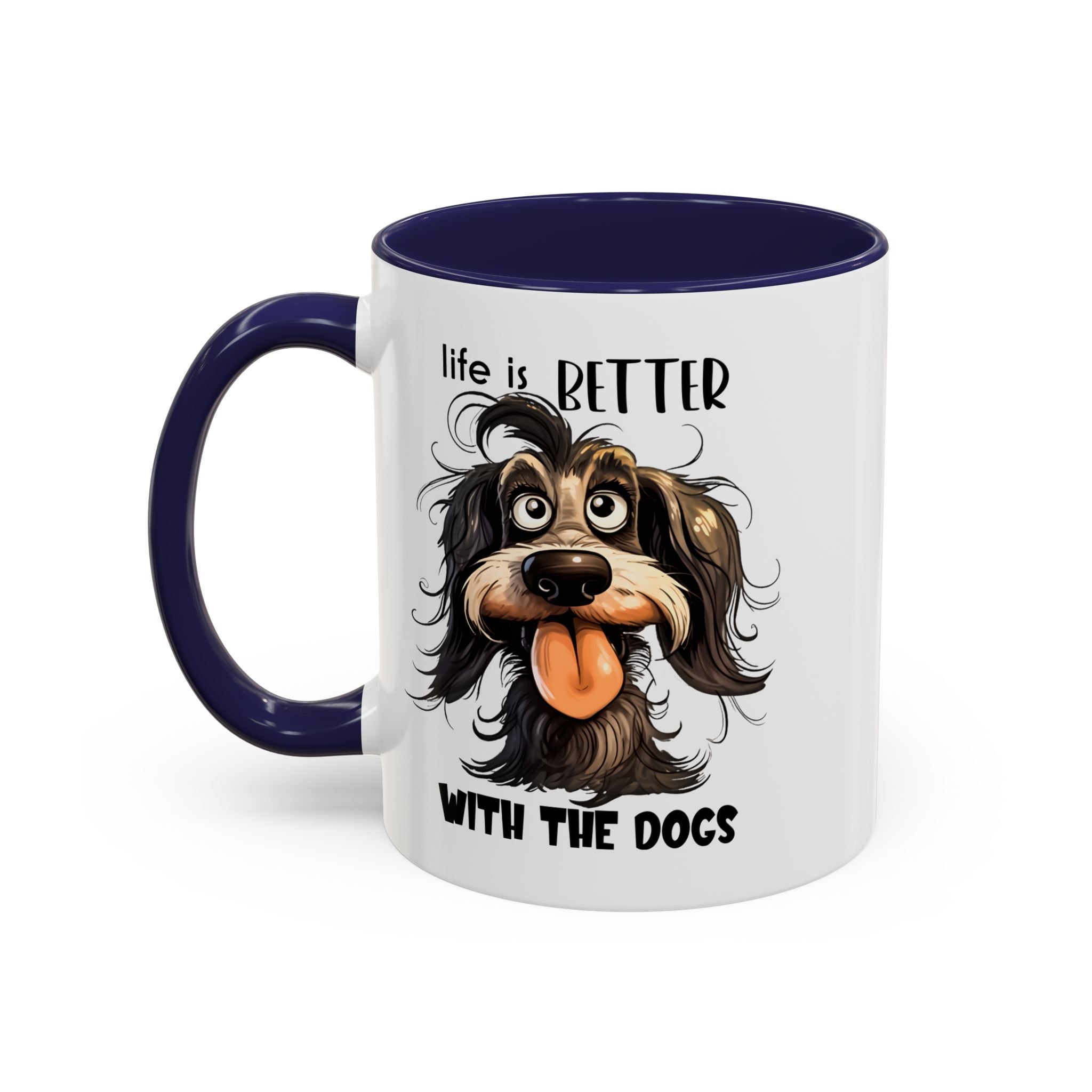 Life is Better with Dogs Coffee Mug - Cute Dog Lover Gift, Animal Themed Mug, Pet Owner Present, Fun Coffee Cup, Gift for Him/Her