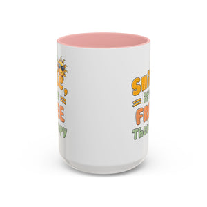 Smile It's Free Therapy Coffee Mug - Fun & Cheerful Accent Mugs for Brightening Your Day