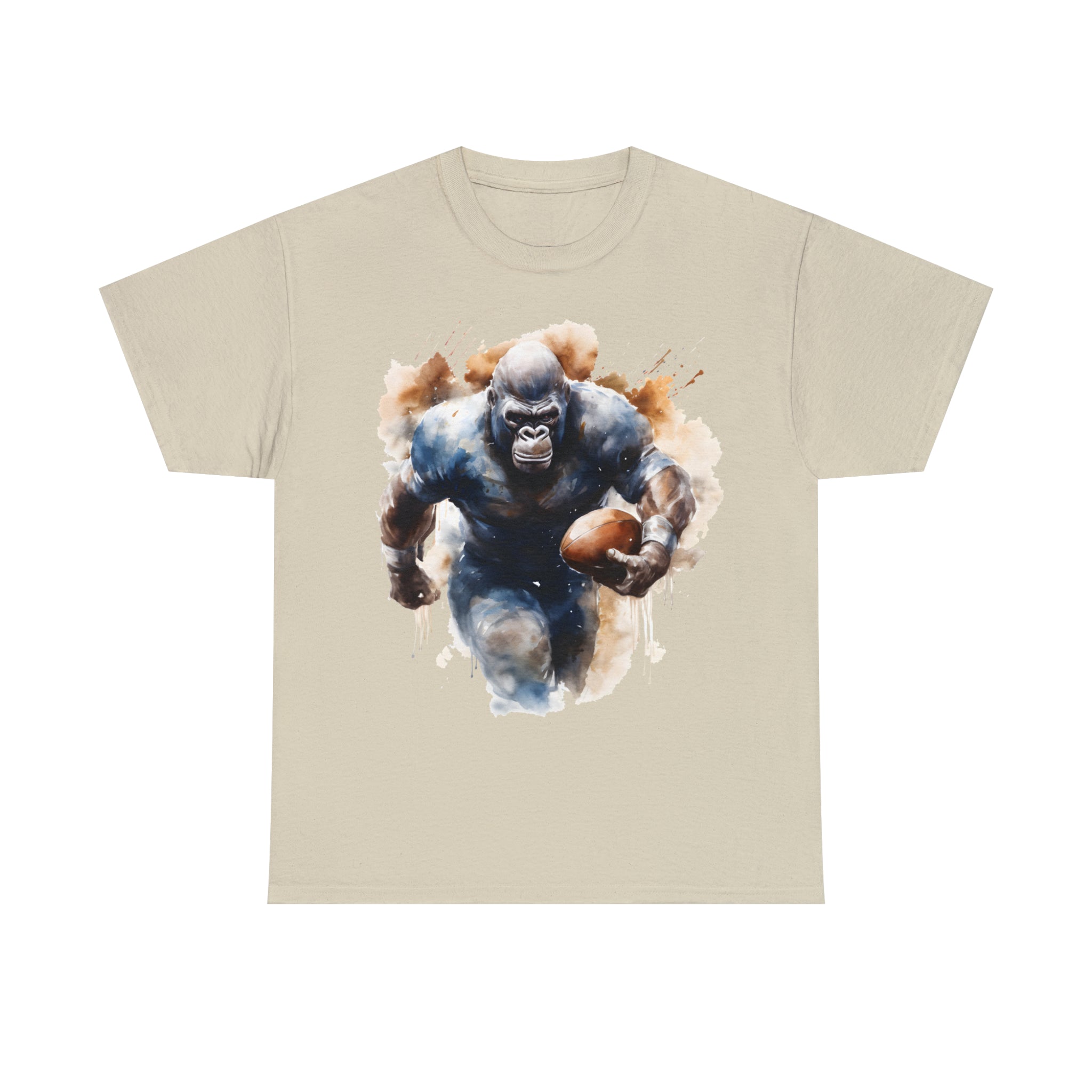 funny Football gorilla t shirt gift Unisex Heavy Cotton Tee