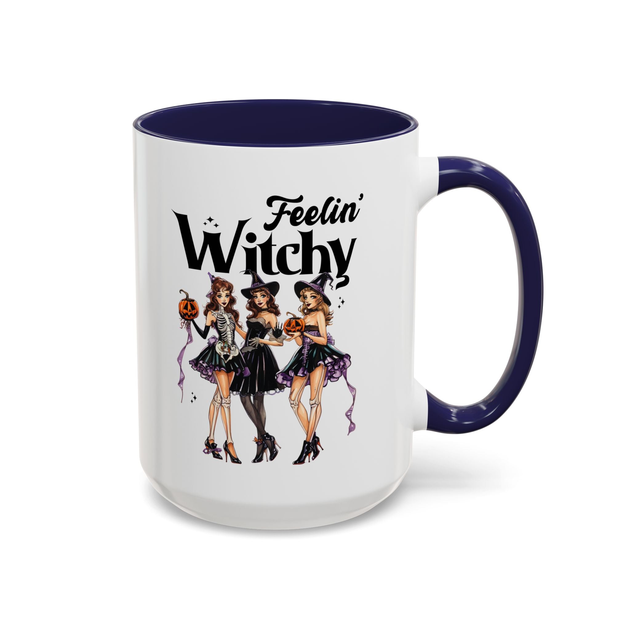 Witchy Accent Coffee Mug - Spooky Halloween Mug, Witchy Decor, Gift for Her, Fall Coffee Cup, Party Mug