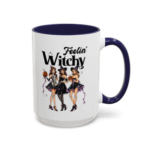 Witchy Accent Coffee Mug - Spooky Halloween Mug, Witchy Decor, Gift for Her, Fall Coffee Cup, Party Mug