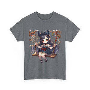 vampire girl on a swing horror Unisex Heavy Cotton Tee men women halloween #23