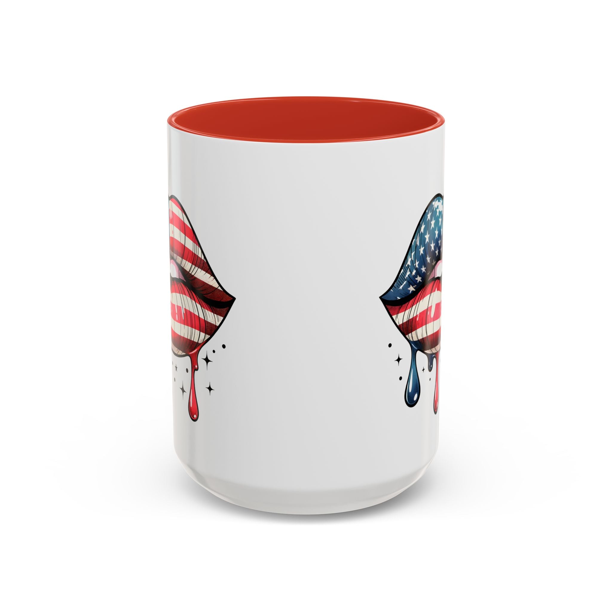 Patriotic Lip Print Coffee Mug – 11oz & 15oz